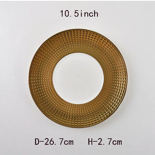 Piatti Materiale Ceramica Diverse Dimensioni Arredo Tavolo Elegante Moderno Design Oro-INTERIOR DREAM DESIGN
