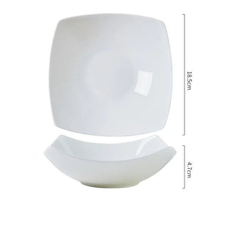 Piatti Materiale Ceramica Diverse Dimensioni Bianco Semplice Arredo Decorazione Tavolo-INTERIOR DREAM DESIGN