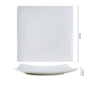Piatti Materiale Ceramica Diverse Dimensioni Bianco Semplice Arredo Decorazione Tavolo-INTERIOR DREAM DESIGN