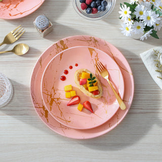 Piatti Materiale Ceramica Effetto Marmo Design Moderno Creativo Decorazione Tavolo Resistenti-INTERIOR DREAM DESIGN