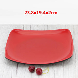 Piatti Rossi Diversi Modelli Decorazione Tavola Arredo Cucina Diverse Dimensioni Decorazione Creativa-INTERIOR DREAM DESIGN