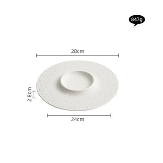 Piatto Ceramica Particolare Creativo Cerimonia Dolce Ceramica Cucina Elegante-INTERIOR DREAM DESIGN