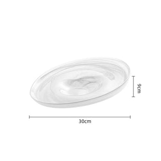 Piatto Materiale Vetro Diverse Colorazioni Design Elegante Moderno Stoviglie Piatti Arredo Tavola-INTERIOR DREAM DESIGN