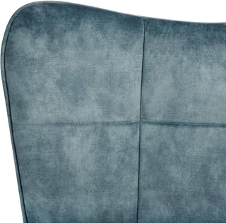 Poltrona Braccioli Schienale Alto Diversi Colori Velluto Legno Soggiorno Casa-INTERIOR DREAM DESIGN