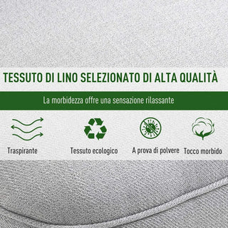 Poltrona Grigio Azzurro Legno Lino Imbottitura Cuscino Sfoderabile Incluso Salotto-INTERIOR DREAM DESIGN