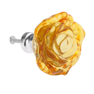 Pomello Forma Rosa Diversi Colori Effetto Vetro Trasparente Design Innovativo Vetro Zinco Arredamento Mobili Casa-INTERIOR DREAM DESIGN