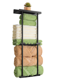 Porta Asciugamani Materiale Acciaio Parete Grandi Capacità Resistente Organizer Bagno-INTERIOR DREAM DESIGN