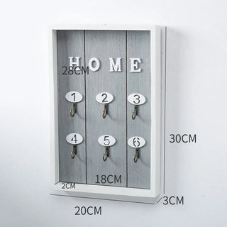 Porta Chiavi Materiale Legno Diverse Colorazioni Arredo Ingresso Casa Decorazione Moderna-INTERIOR DREAM DESIGN