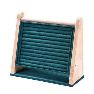 Porta Gioielli Materiale Velluto Legno Porta Gioie Salva Spazio Organizer Camera Da Letto-INTERIOR DREAM DESIGN