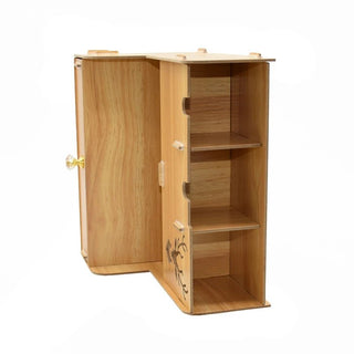 Porta Oggetti Organizer Da Ufficio Nero Marrone Chiaro E Scuro Da Scrivania In Legno Design - INTERIOR DREAM DESIGN