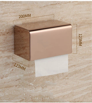 Porta Rotolo Innovativo Acciaio Inossidabile Oro Rosa Nero Argento Bagno Accessori-INTERIOR DREAM DESIGN