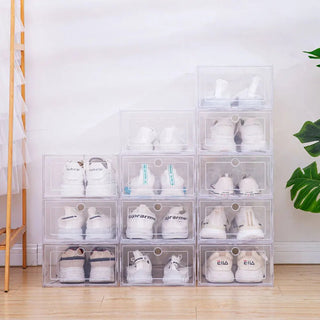 Porta Scarpe Organizer Trasparenti Una Dimensione 6 Pezzi Totale Comodi Leggeri Pratici Organizzazione - INTERIOR DREAM DESIGN