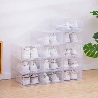 Porta Scarpe Organizer Trasparenti Una Dimensione 6 Pezzi Totale Comodi Leggeri Pratici Organizzazione - INTERIOR DREAM DESIGN