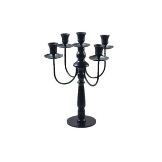 Portacandele Colore Nero Diverse Dimensioni Metallo Arredamento Casa-INTERIOR DREAM DESIGN