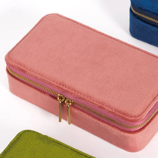 Portagioie Portatile Velluto Comodo Capiente Organizer Viaggiare Collane Bracciali Anelli-INTERIOR DREAM DESIGN