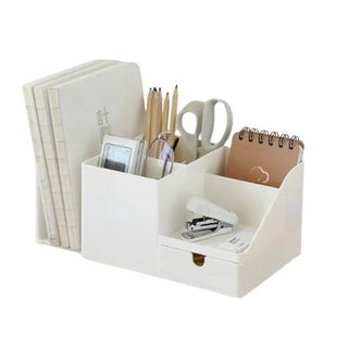 Portapenne Scrivania Organizer Organizzazione Tavolo Lavoro Ufficio Arredamento Ampio Spazio Cancelleria Include Cassetto - INTERIOR DREAM DESIGN