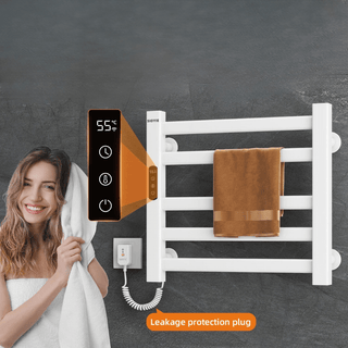 Portasciugamani Elettrico Asciugamani Timer Portasciugamani Intelligente Parete Portasciugamani Nero Bianco-INTERIOR DREAM DESIGN