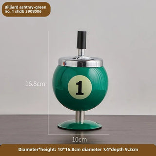 Posacenere Forma Palla Biliardo Diversi Colori Materiale Acciaio Design Innovativo-INTERIOR DREAM DESIGN