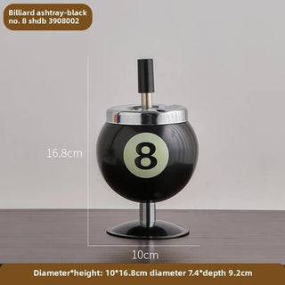 Posacenere Forma Palla Biliardo Diversi Colori Materiale Acciaio Design Innovativo-INTERIOR DREAM DESIGN