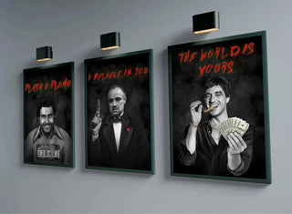 Poster Decorativo Parete Camera Letto Animato Design Scarface Il Padrino Narcos Accessori Casa Arredamento - INTERIOR DREAM DESIGN