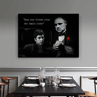 Poster Decorativo Parete Camera Letto Animato Design Scarface Il Padrino Narcos Accessori Casa Arredamento - INTERIOR DREAM DESIGN