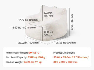 Pouf Morbido Diversi Modelli Rilassante Salotto Cameretta Decorazione Casa Comoda-INTERIOR DREAM DESIGN