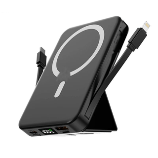 Power Bank Supporto Magnetico Wireless 10000 mAh Cavo USB Portatile Batteria Ricarica Rapida-INTERIOR DREAM DESIGN