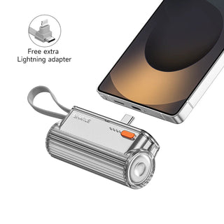 Powerbank Piccole Dimensioni Comodo Pratico Bianco Nero Telefonia-INTERIOR DREAM DESIGN