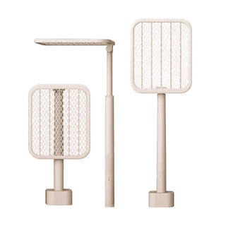 Racchette Elettriche Bianche Rosa Insetti Ricarica USB Batteria Rettratile Anti Zanzare-INTERIOR DREAM DESIGN