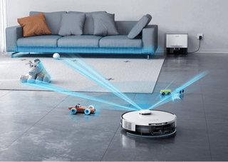 Robot Pulizia Casa Colore Bianco Base Capacità 2,5L Aspira Lava 2in1 Elettrodomestici-INTERIOR DREAM DESIGN