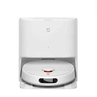Robot Pulizia Colore Bianco Base Ricarica Due Serbatoi Casa Smart Aspirapolvere-INTERIOR DREAM DESIGN