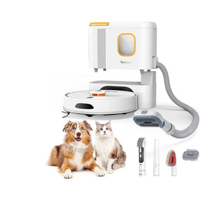 Robot Pulizia Colore Bianco Ideale Peli Animali Domestici Capacità 250ml Spazzola Accessori Inclusi-INTERIOR DREAM DESIGN