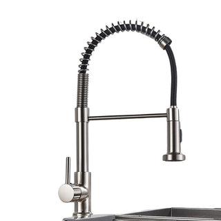 Rubinetto Estraibile Fontana Rotazione 360 Lavandino Cucina Ottone Nero Argento Accessori Casa - INTERIOR DREAM DESIGN