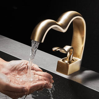 Rubinetto Forma Irregolare Cuore Ottone Diversi Colori Arredamento Casa Bagno-INTERIOR DREAM DESIGN