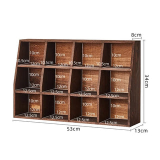 Scaffale Legno Marrone Scuro Arredamento Casa Cucina Tazzine Stoviglie Organizzazione-INTERIOR DREAM DESIGN