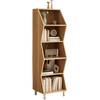 Scaffale Materiale Legno Diverse Colorazioni 5 Ripiani Porta Oggetti Resistenti Arredo Salotto-INTERIOR DREAM DESIGN