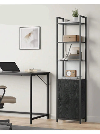 Scaffale Materiale Legno Metallo Grandi Capacità Scaffale Porta Oggetti Resistente Arredo Salotto-INTERIOR DREAM DESIGN