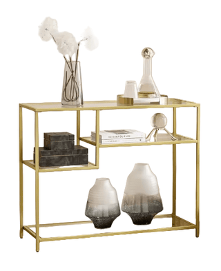 Scaffale Materiale Metallo Design Elegante Resistente Scaffala Porta Oggetti Arredo Salotto - INTERIOR DREAM DESIGN