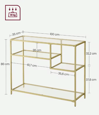 Scaffale Materiale Metallo Design Elegante Resistente Scaffala Porta Oggetti Arredo Salotto - INTERIOR DREAM DESIGN