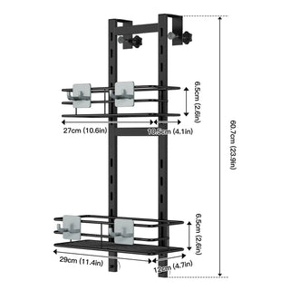 Scaffale Mensola Portaoggetti Appesa Con Ganci Doccia Accessori Arredamento Bagno - INTERIOR DREAM DESIGN