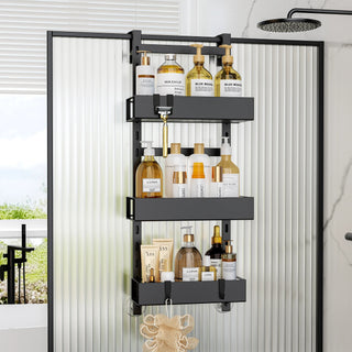 Scaffale Mensola Portaoggetti Appesa Con Ganci Doccia Accessori Arredamento Bagno - INTERIOR DREAM DESIGN