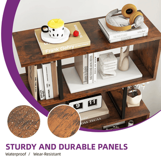 Scaffale Porta Oggetti Materiale Legno Resistente Decorazione Salotto Arredo Casa Design Creativo-INTERIOR DREAM DESIGN