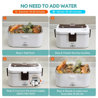 Scalda Pranzo Elettrico Acciaio Accessori Inclusi Elettrodomestici Casa Cucina-INTERIOR DREAM DESIGN