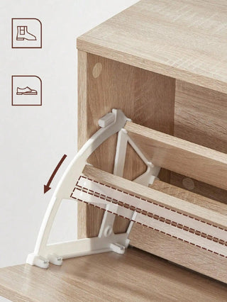 Scarpiera 2 Ante Angolari Scomparsa Colore Marrone Chiaro Organizzazione Casa-INTERIOR DREAM DESIGN