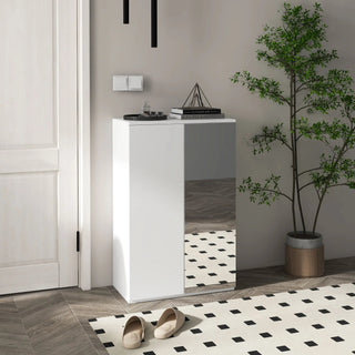 Scarpiera Armadio Bianco Design Moderno Con Specchio Sei Ripiani Organizzazione Scarpe - INTERIOR DREAM DESIGN