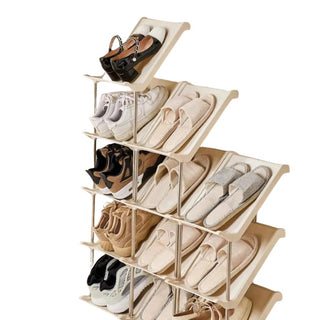 Scarpiera Componibile Beige Comoda Organizzazione Scarpe Accessori Casa Camera Letto - INTERIOR DREAM DESIGN