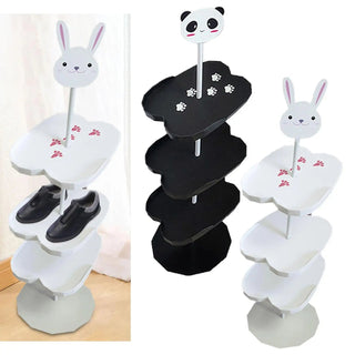 Scarpiera Da Camera Da Letto Adatta A Bambini Per Scarpe Due Colori Bianco Nero Panda Coniglio Decorazione Casa-INTERIOR DREAM DESIGN