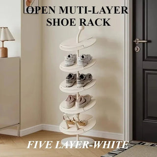 Scarpiera Diversi Modelli Colori Bianco Nero Design Pavimento 5/6 Ripiani-INTERIOR DREAM DESIGN