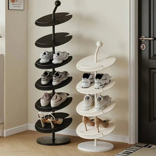 Scarpiera Diversi Modelli Colori Bianco Nero Design Pavimento 5/6 Ripiani-INTERIOR DREAM DESIGN