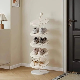 Scarpiera Diversi Modelli Colori Bianco Nero Design Pavimento 5/6 Ripiani-INTERIOR DREAM DESIGN